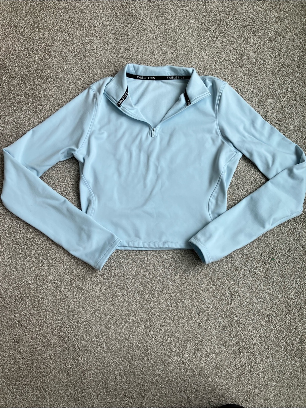 Fabletics Pale Blue Quarter-Zip Pullover